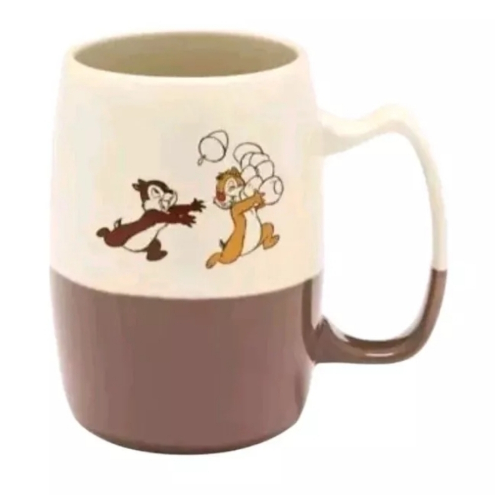 Disney Store Dip Glaze Sketch Coffee Cup Mug Chip N Dale Rare
